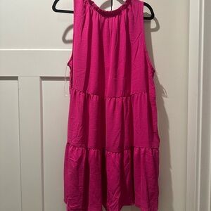 Chic Soul Hot Pink Tiered Summer Dress